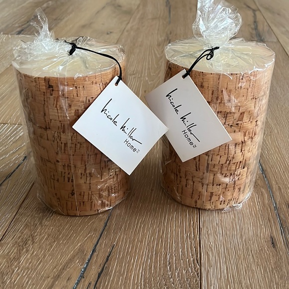Nicole Miller Other - 2 birchwood wrapped 4x6 candles